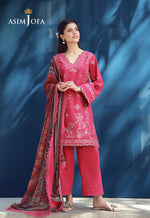 Asim Jofa 3 Piece Custom Stitched Suit - Pink - LB31646