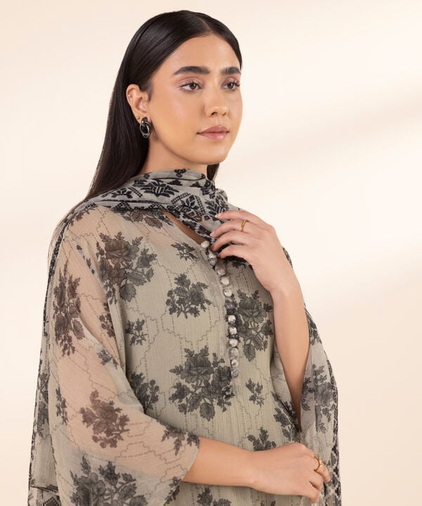 Sapphire 3 Piece Custom Stitched Suit - Grey - LB30583