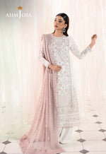 Asim Jofa 3 Piece Custom Stitched Suit - Off-White - LB30500