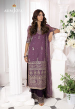 Asim Jofa 3 Piece Custom Stitched Suit - Purple - LB30493