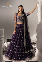 Asim Jofa 3 Piece Custom Stitched Suit - Purple - LB30487