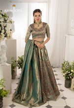 Asim Jofa 3 Piece Custom Stitched Suit - Green - LB30488