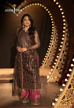 Asim Jofa 3 Piece Custom Stitched Suit - Brown - LB30247