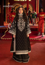 Asim Jofa 3 Piece Custom Stitched Suit - Black - LB30117