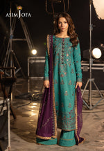 Asim Jofa 3 Piece Custom Stitched Suit - Green - LB30359