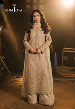 Asim Jofa 3 Piece Custom Stitched Suit - Beige - LB29827
