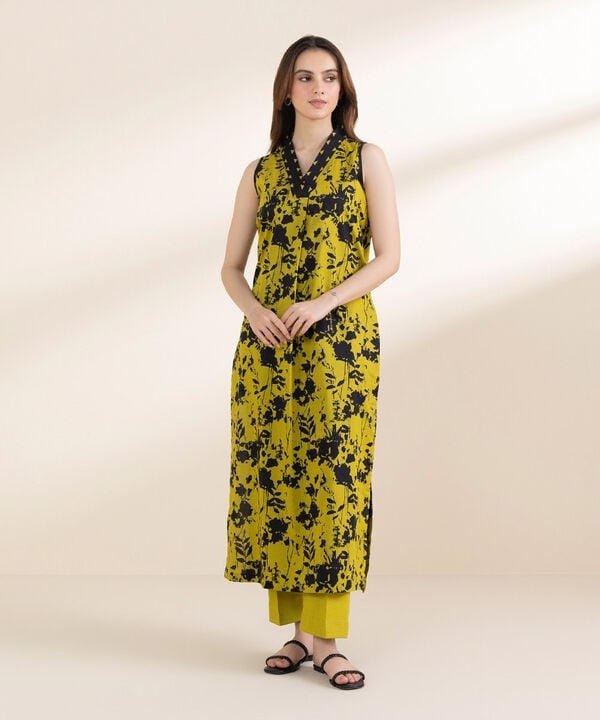 Sapphire 2 Piece Custom Stitched Suit - Yellow - LB30078