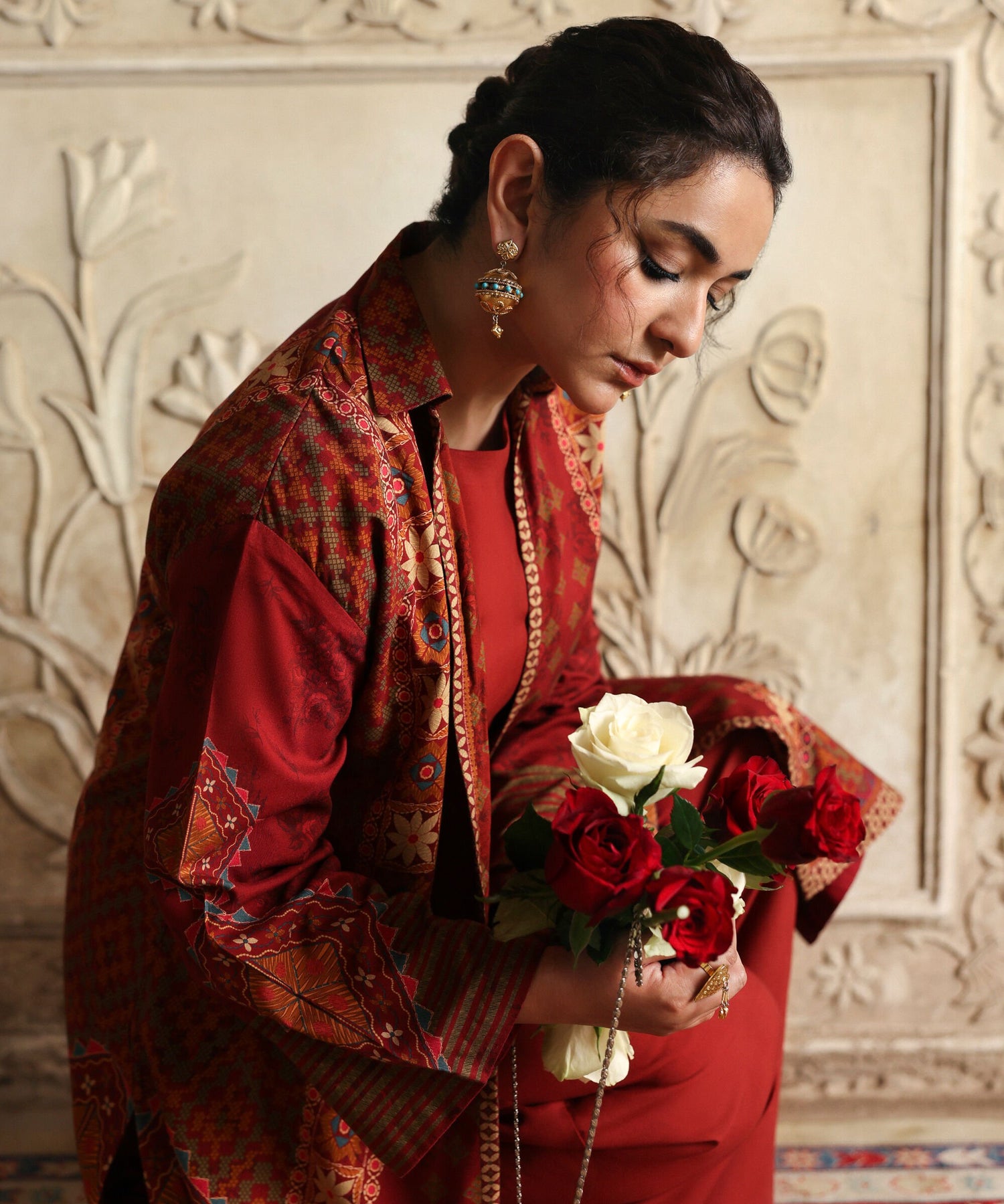 Sapphire 2 Piece Custom Stitched Suit - Red - LB31049