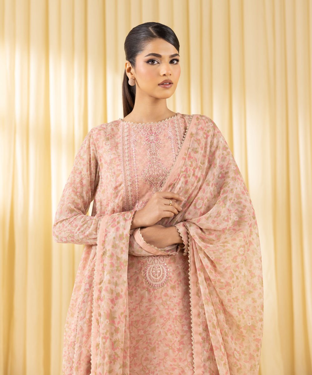 Sapphire 3 Piece Custom Stitched Suit - Pink - LB30213