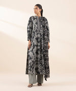 Sapphire 3 Piece Custom Stitched Suit - Off-White & Black - LB30556