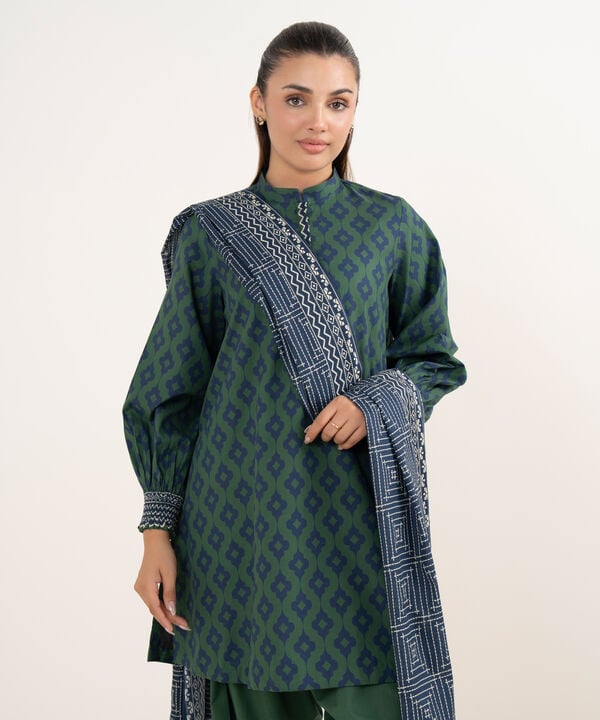 Sapphire 3 Piece Custom Stitched Suit - Green - LB30674