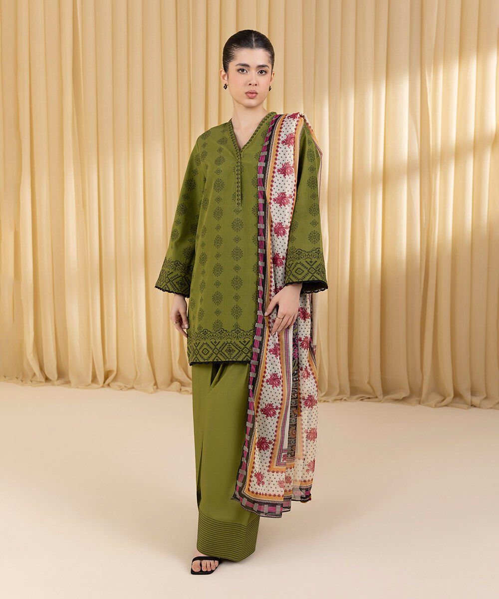 Sapphire 3 Piece Custom Stitched Suit - Green - LB30208