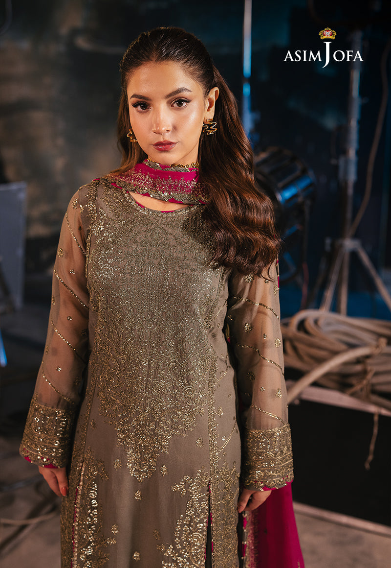 Asim Jofa 3 Piece Custom Stitched Suit - Green - LB29829