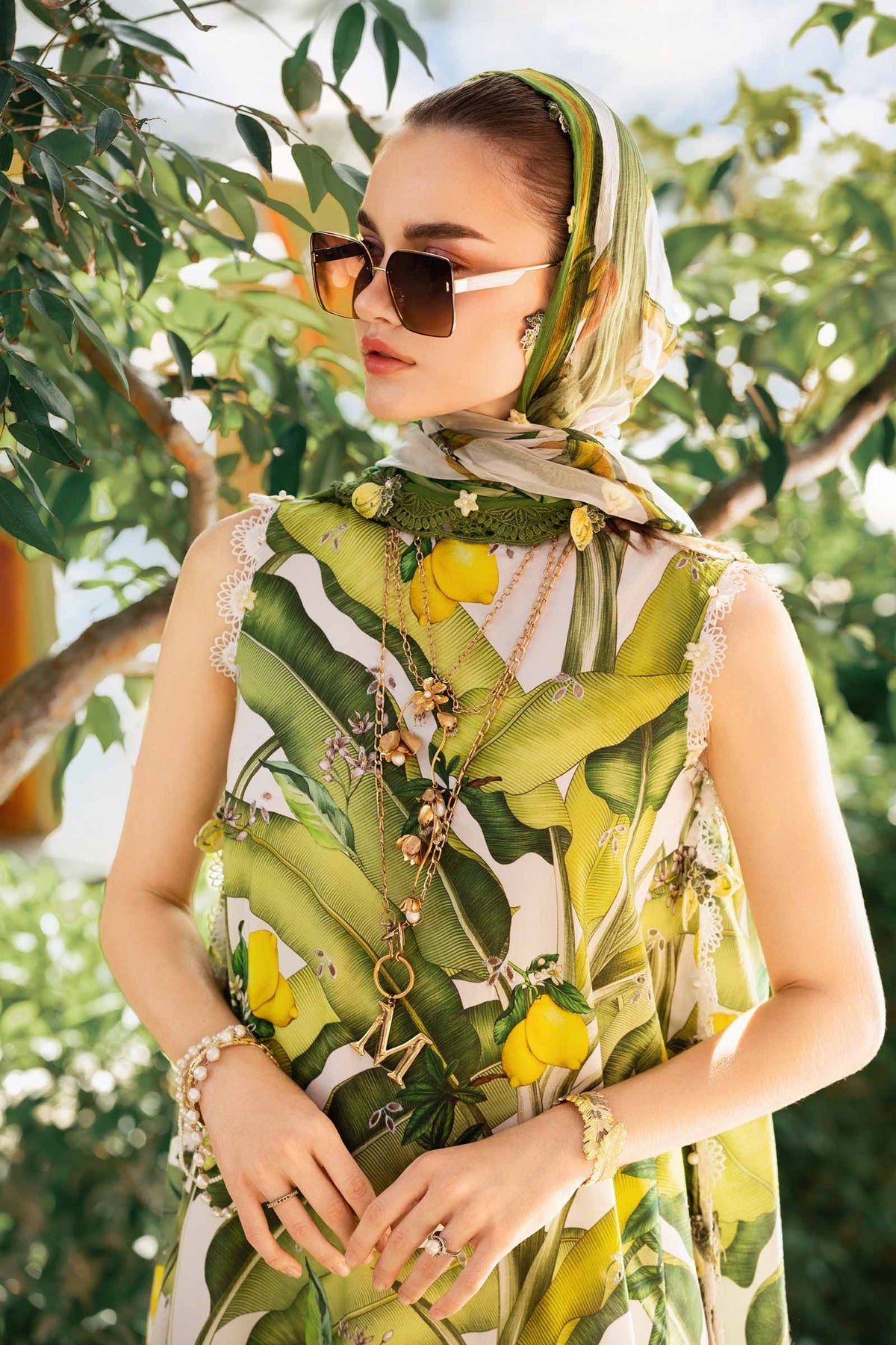 Maria.B 3 Piece Custom Stitched Suit - Green - LB29452