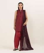 Sapphire 3 Piece Custom Stitched Suit - Red - LB30696