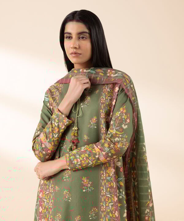 Sapphire 3 Piece Custom Stitched Suit - Green - LB30628