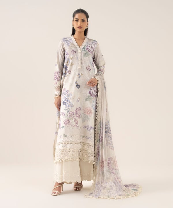 Sapphire 3 Piece Custom Stitched Suit - Off White - LB30837