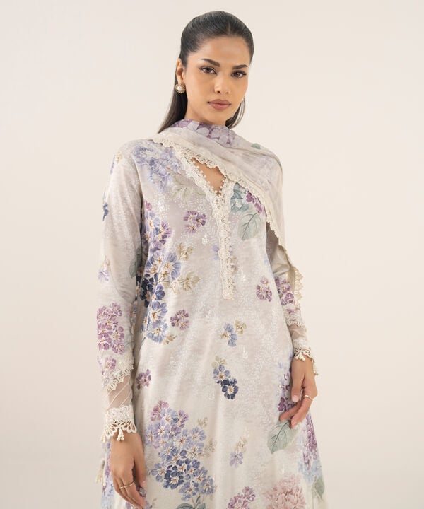 Sapphire 3 Piece Custom Stitched Suit - Off White - LB30837