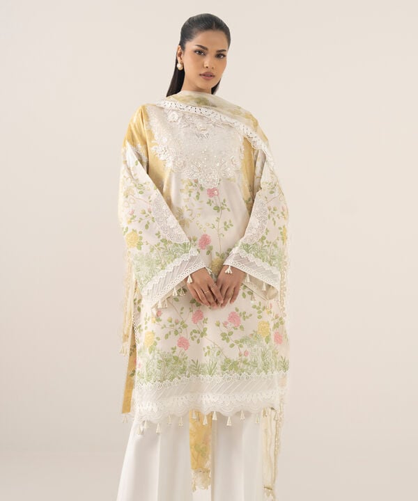 Sapphire 3 Piece Custom Stitched Suit -Yellow - LB30833