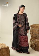 Asim Jofa 3 Piece Custom Stitched Suit - Black - LB31688
