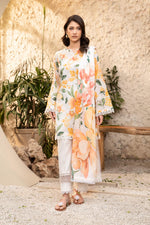 Maria.B 3 Piece Custom Stitched Suit - Off-White - LB29992