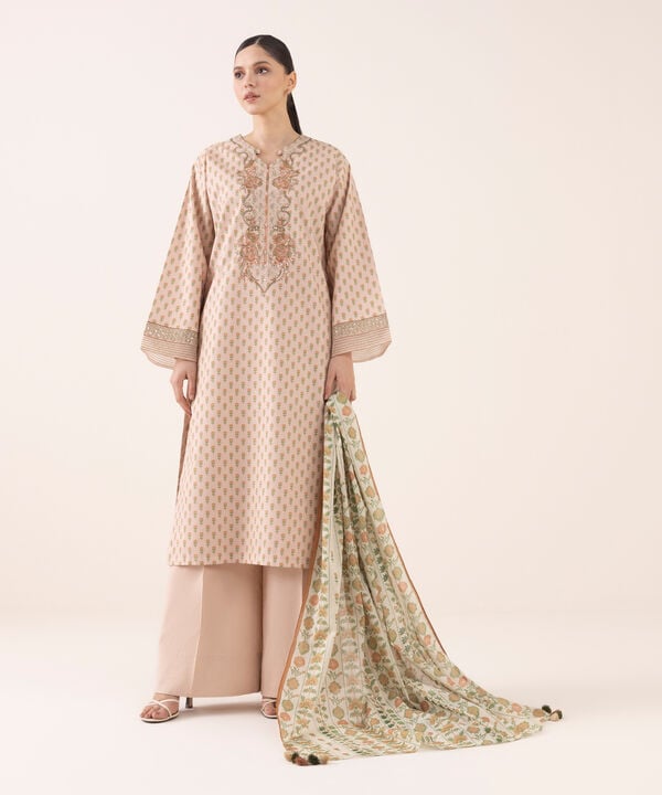 Sapphire 3 Piece Custom Stitched Suit - Peach - LB30745