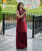 Sapphire 3 Piece Custom Stitched Suit - Red - LB30862