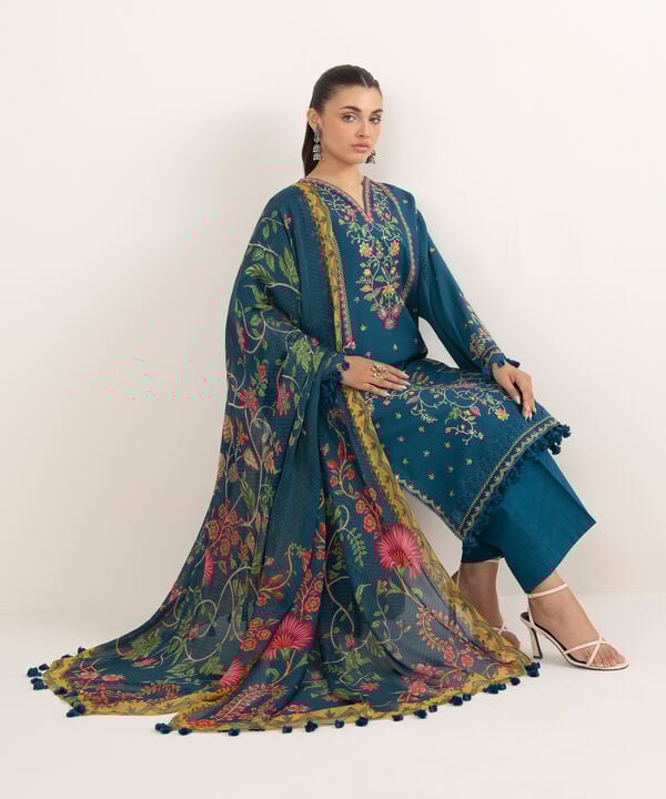 Sapphire 3 Piece Custom Stitched Suit - Blue - LB30836