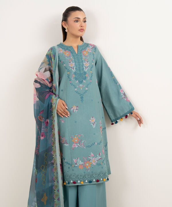Sapphire 3 Piece Custom Stitched Suit -Blue - LB30831