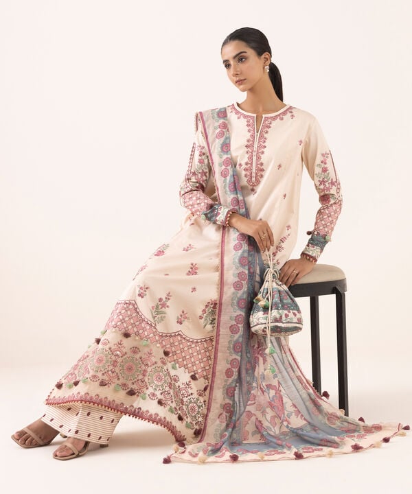 Sapphire 3 Piece Custom Stitched Suit - Peach - LB30796