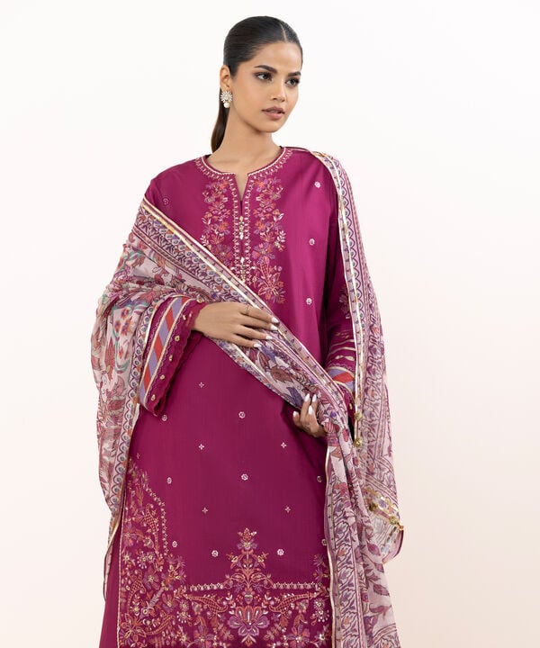 Sapphire 3 Piece Custom Stitched Suit - Red - LB30842