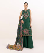Sapphire 3 Piece Custom Stitched Suit - Green - LB30838