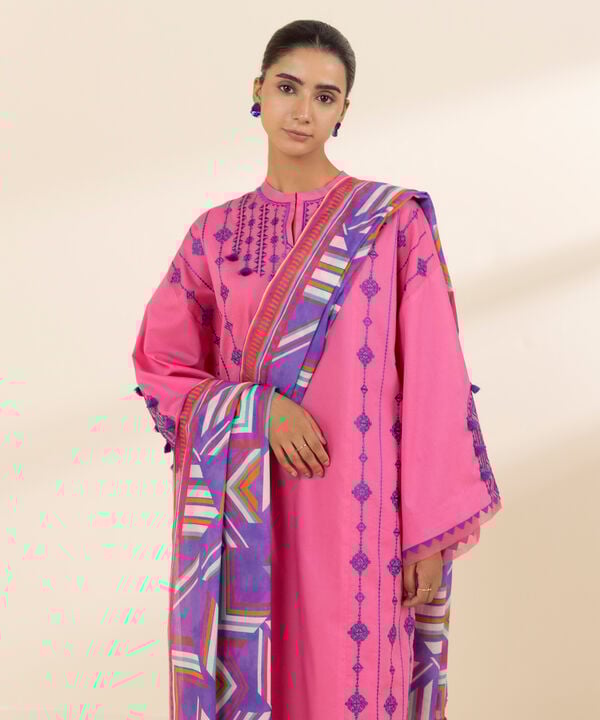 Sapphire 3 Piece Custom Stitched Suit - pink - LB30625