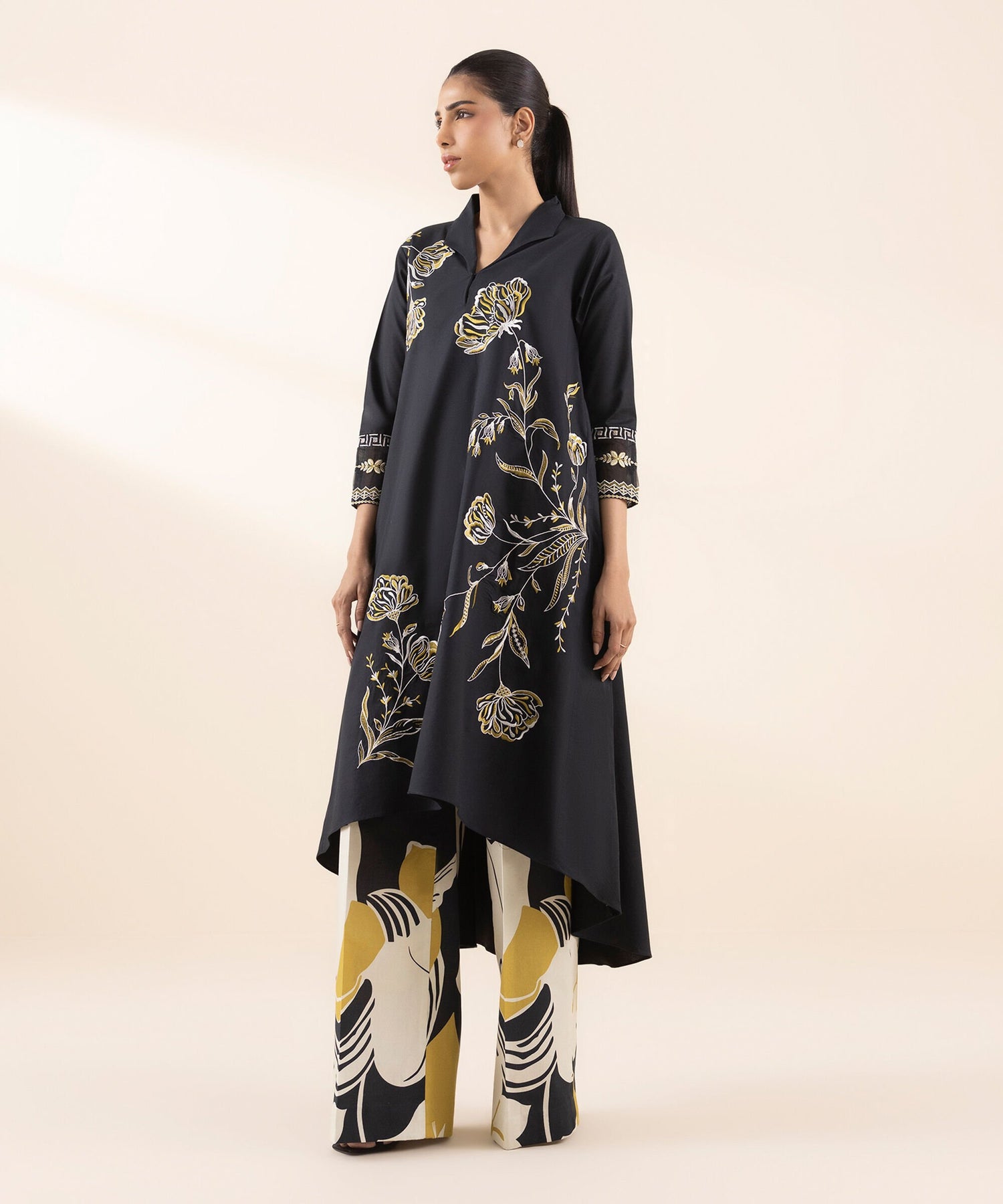 Sapphire 2 Piece Custom Stitched Suit - Black - LB30448