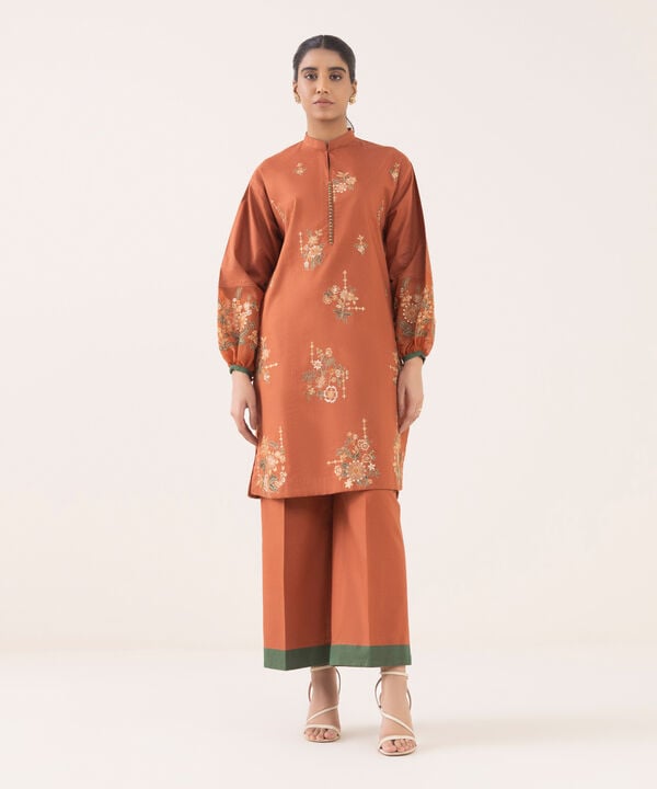 Sapphire 2 Piece Custom Stitched Suit - Orange - LB30721