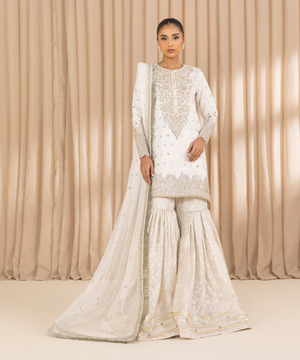 Sapphire 3 Piece Custom Stitched Suit - Off-White - LB30175