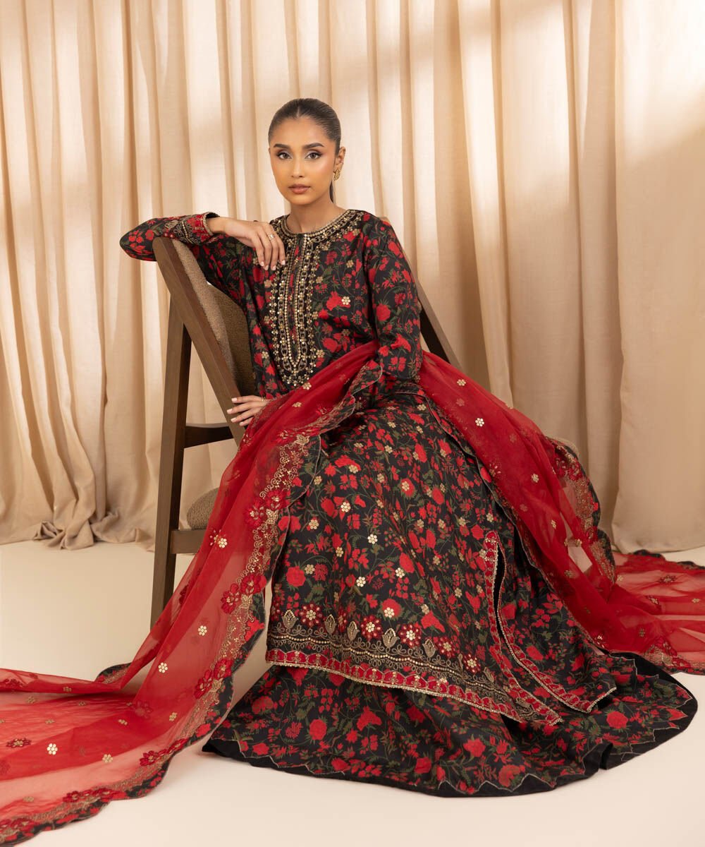 Sapphire 3 Piece Custom Stitched Suit - Black - LB30158