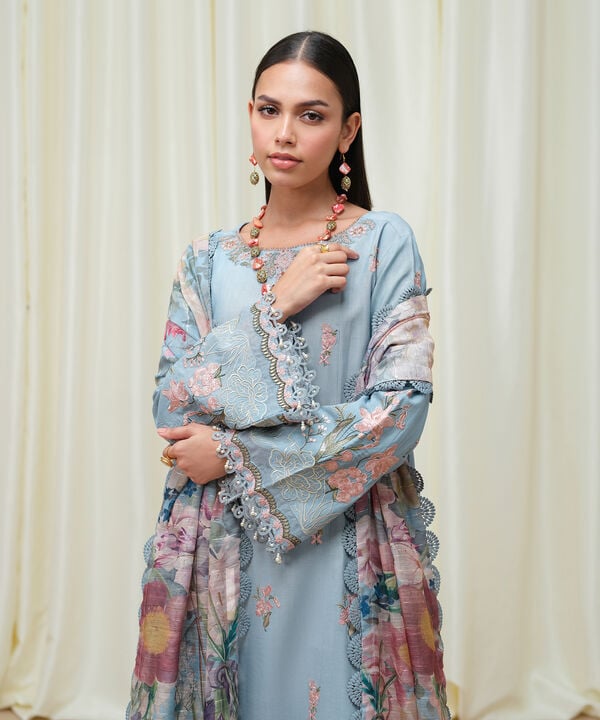 Sapphire 3 Piece Custom Stitched Suit - Blue - LB30819