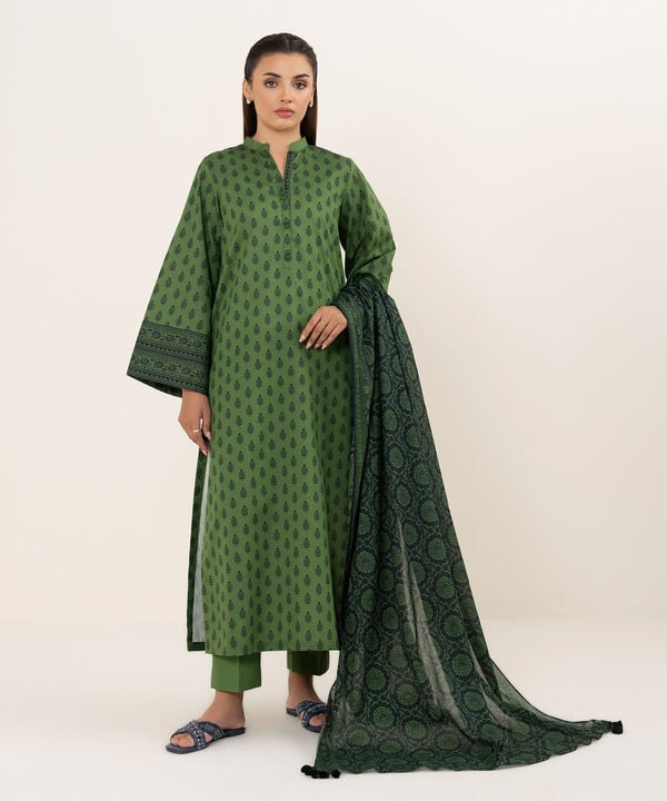 Sapphire 3 Piece Custom Stitched Suit - Green - LB30697