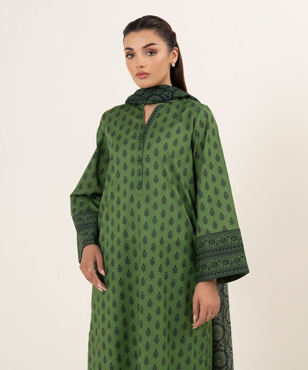 Sapphire 3 Piece Custom Stitched Suit - Green - LB30697