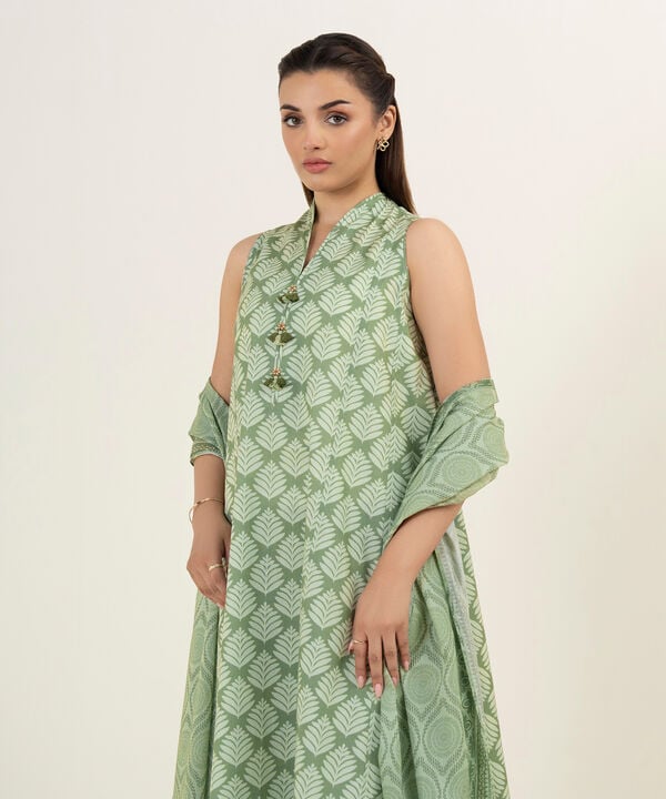 Sapphire 3 Piece Custom Stitched Suit - Green - LB30684