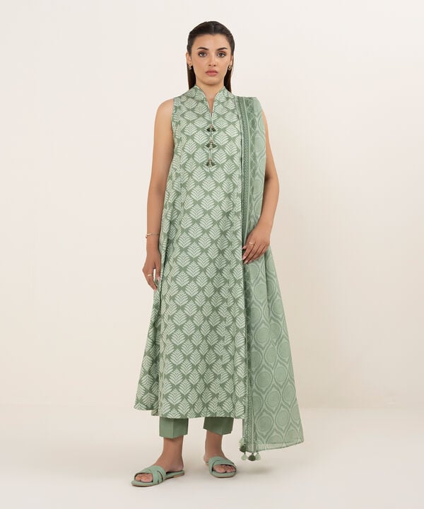 Sapphire 3 Piece Custom Stitched Suit - Green - LB30684