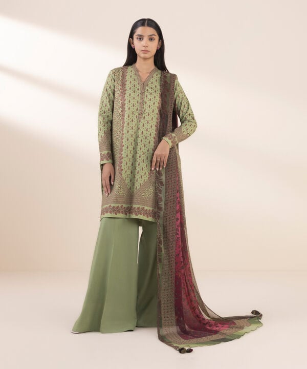 Sapphire 3 Piece Custom Stitched Suit - Green - LB30081