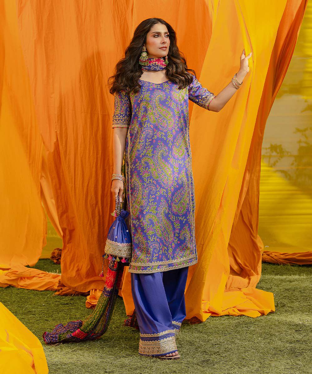 Sapphire 3 Piece Custom Stitched Suit - Purple - LB30140