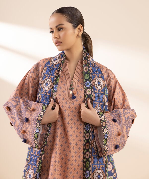 Sapphire 3 Piece Custom Stitched Suit - Brown - LB30601