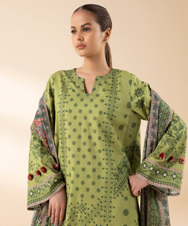 Sapphire 3 Piece Custom Stitched Suit - Green - LB30621
