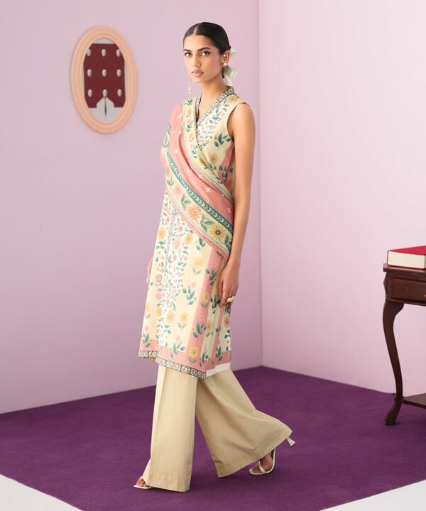 Sapphire 3 Piece Custom Stitched Suit - Beige - LB30705