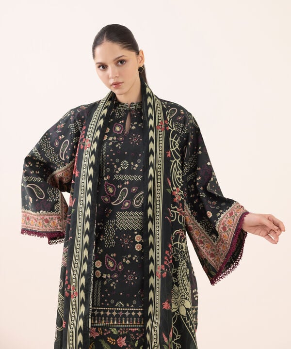 Sapphire 3 Piece Custom Stitched Suit - Black - LB30869