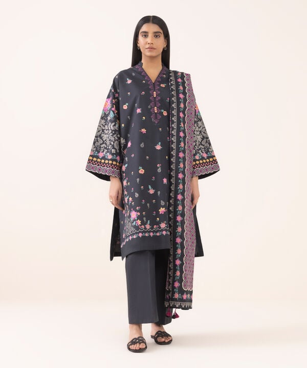 Sapphire 3 Piece Custom Stitched Suit - Black - LB30864