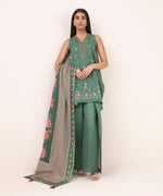Sapphire 3 Piece Custom Stitched Suit - Green - LB30871